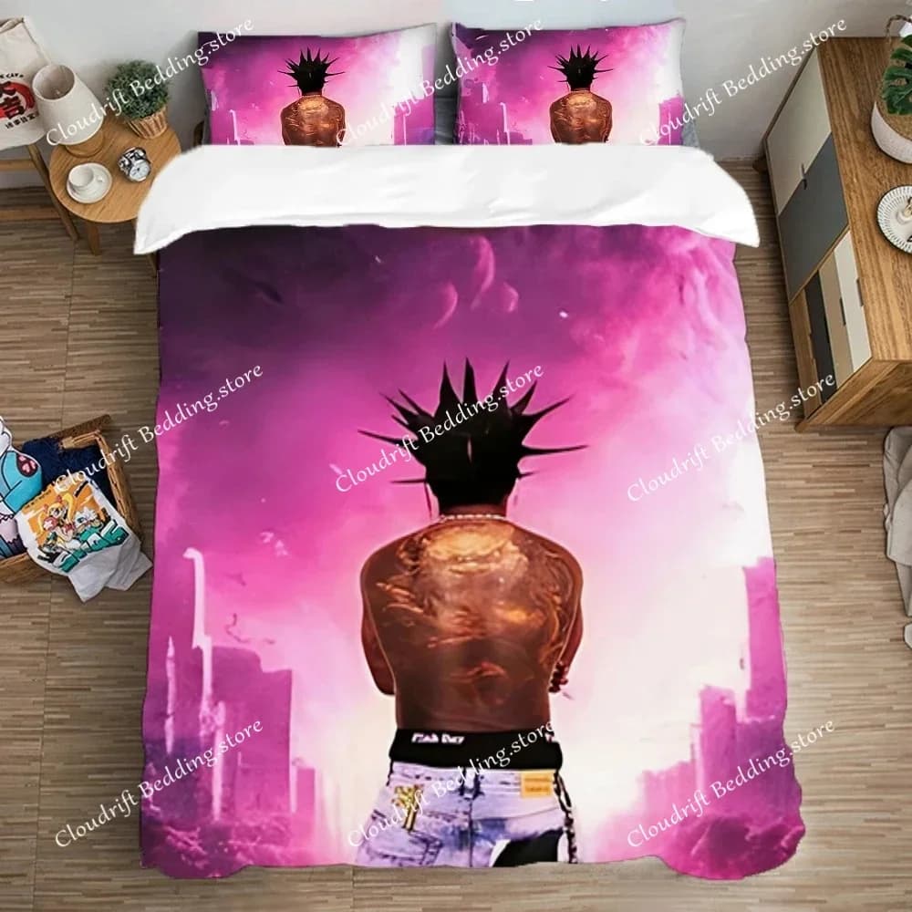 Fashion Bedding Set Double Size Pillowcase Queen Bed Comforter Sets Duvet Covers L-Lil Uzi Verts Quilt Cover Set Art Linen Home0