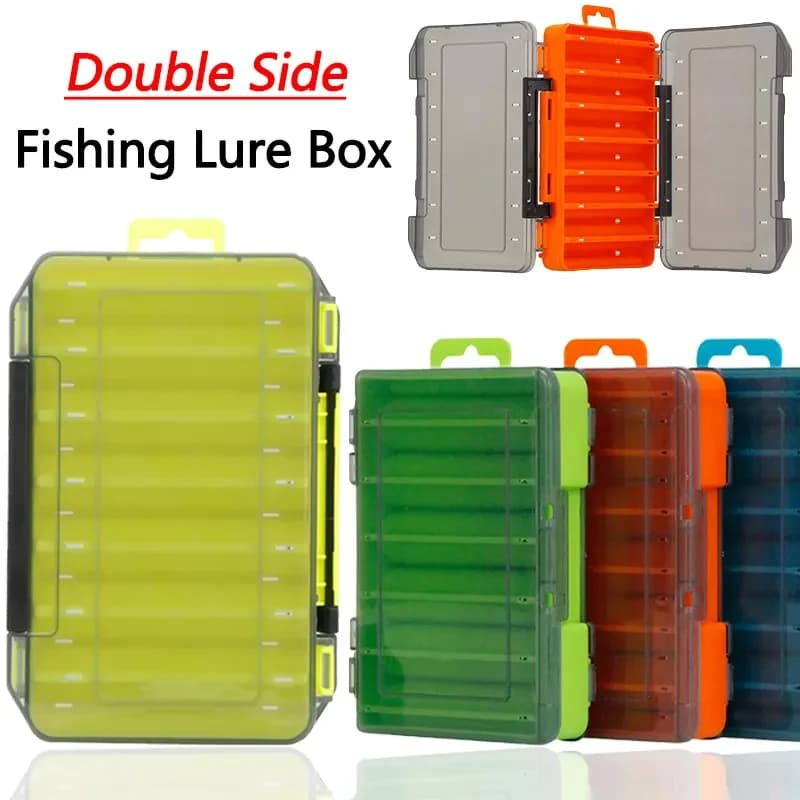 Fishing equipment box 12 14 compartments fishing accessories bag for bait fishing gear boxes PP double face