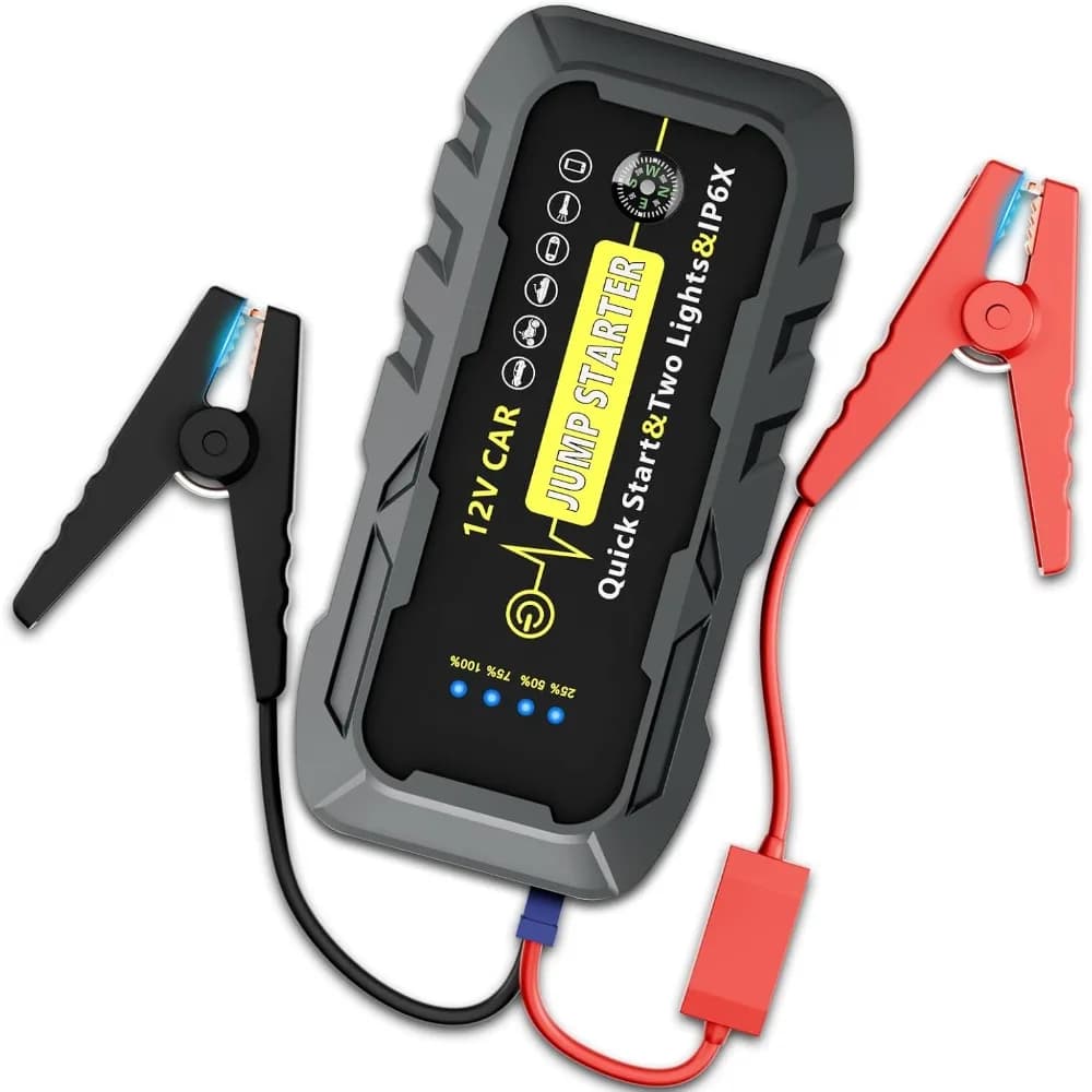 Avviatore di emergenza per batteria per auto A5, pacco batteria di avviamento per ponticello per auto da 3000 A per motori diesel fino a 9,0 litri a gas e 7,0 litri, 12 V portatile J