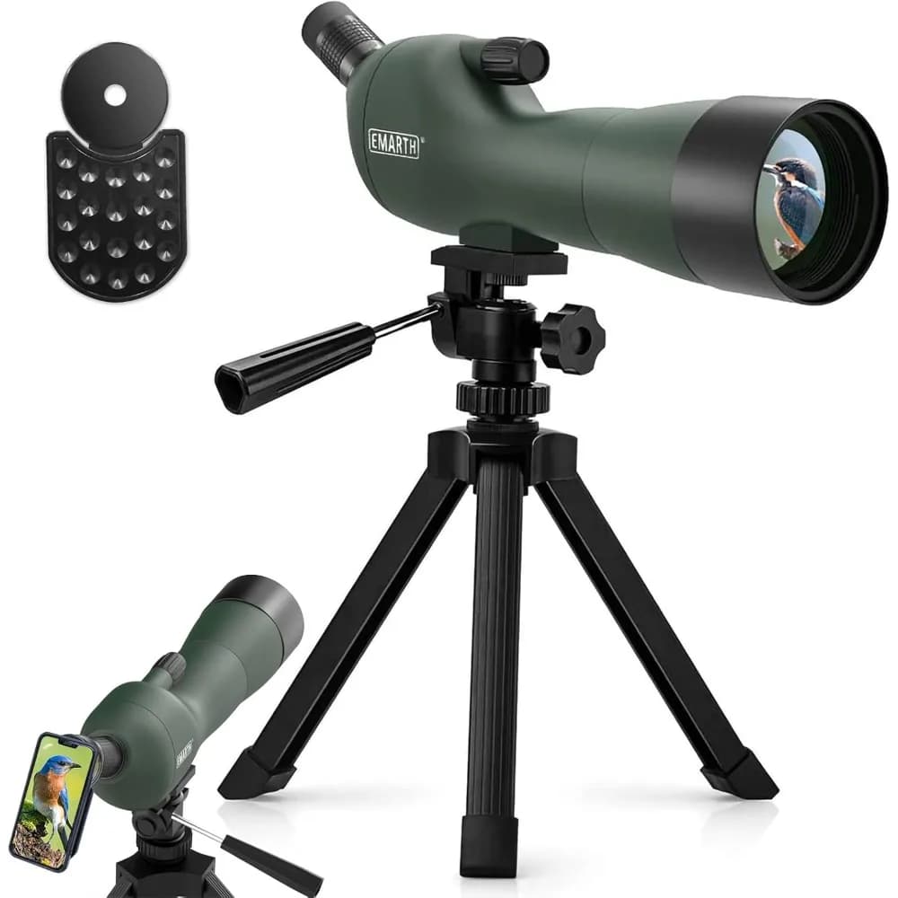 Corner Cannocchiale 20-60x60 45 for target shooting, with/14 tripod/adapter for phone/shipper for transport, 1,37 pounds, BAK4 waterproof anti-fog