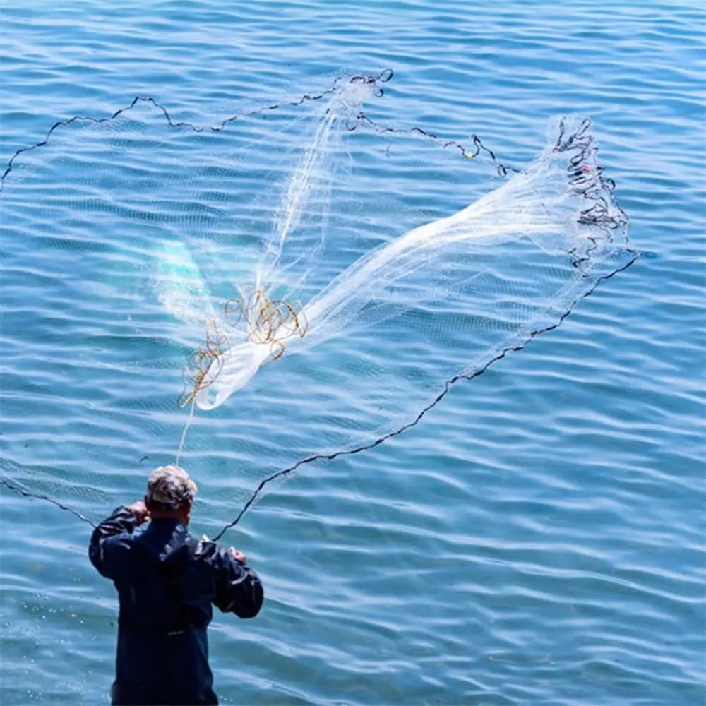 Rete da pesca con trappola galleggiante a rete singola in nylon da 8/15/20/25M