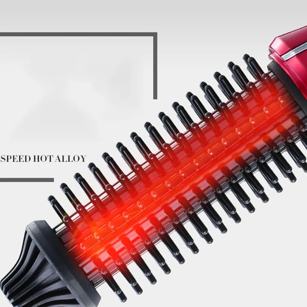 Spazzola Arricciacapelli in Ceramica Senza Fili per Capelli Lunghi, Pettine da Viaggio