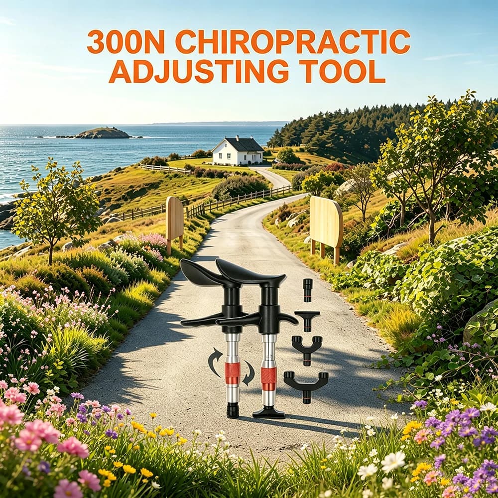 Manual Chiropractic Adjusting Tools 4 Heads Activation Therapy Cervical Syndrome Chiropractic Correction Gun Portable
