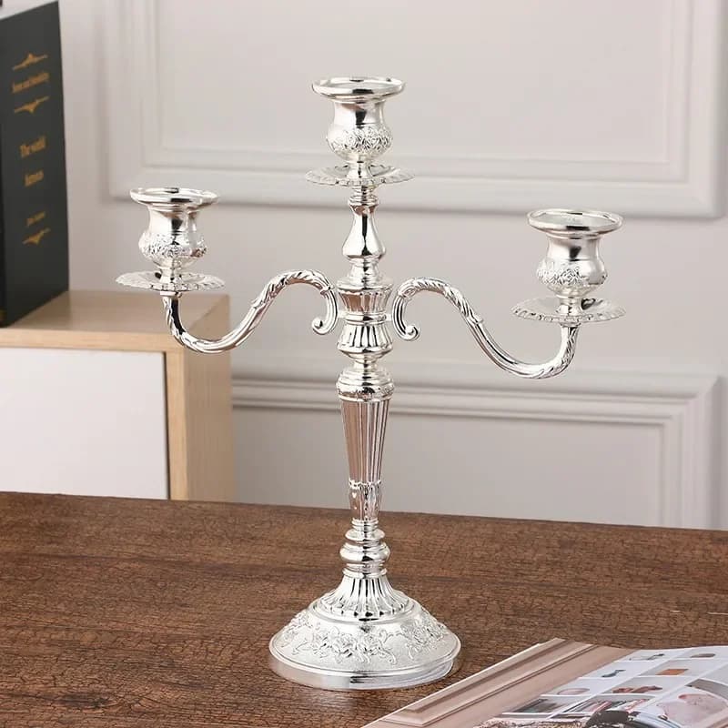 3 Arms 5 Arms Alloy Candlestick For Restaurant Hotel Decoration Wedding Centerpieces Candle Holder Home Candlelight