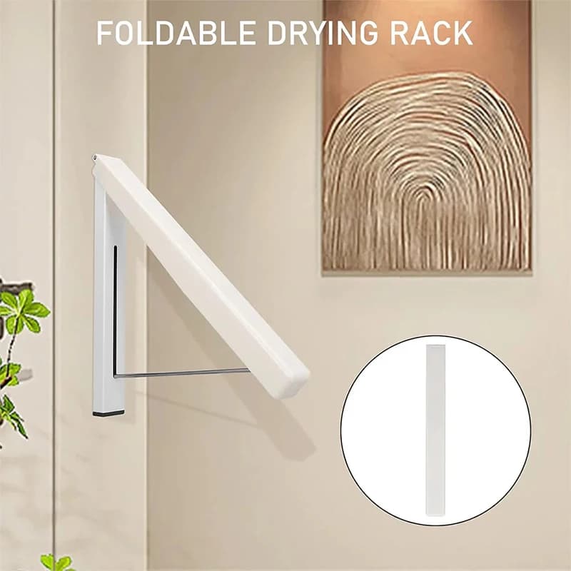 1pc Folding telescopic drying rack without drilling for balconies, invisible drying rack