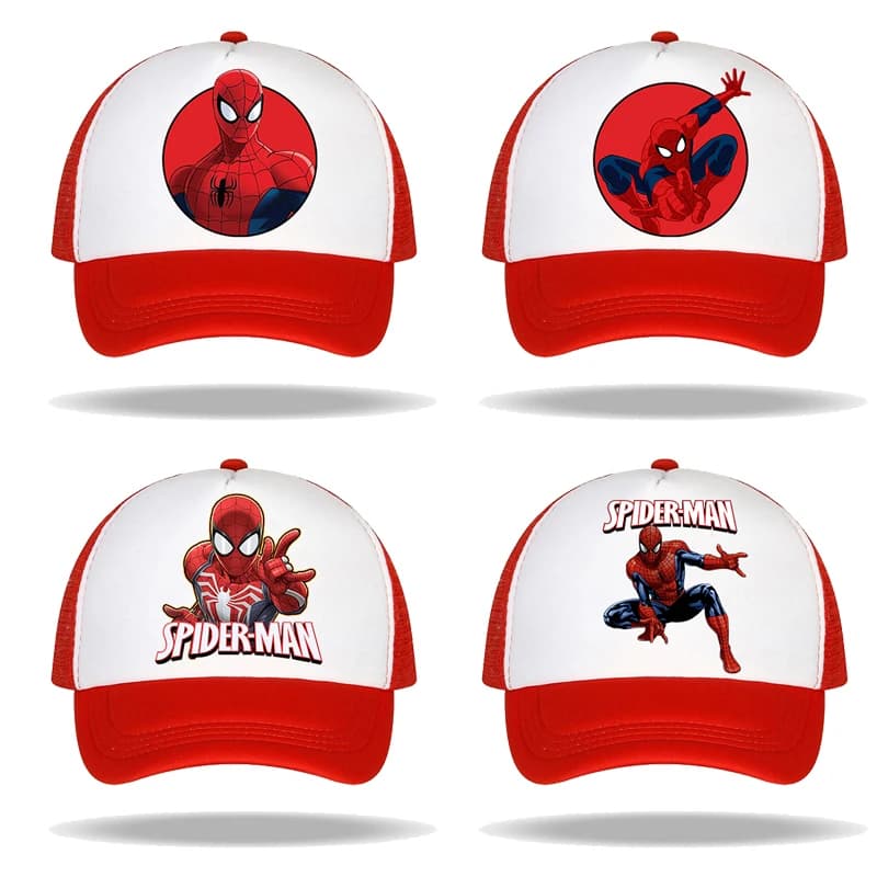 Cappellini da baseball Marvel Spider-Man con stampa supereroi, cappello da sole estivo per ragazzi, cappellino casual per bambini e adulti, regolabile, con visiera, idea regalo