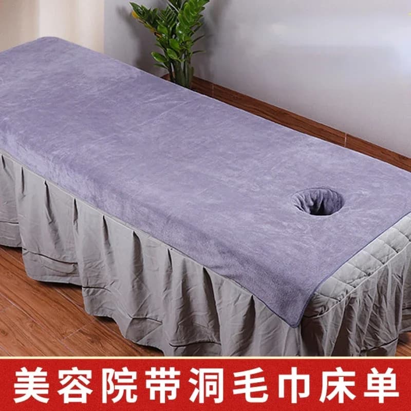 1 pz Lenzuolo in microfibra per salone di bellezza Lenzuola SPA Massaggio Copritavolo Copriletto Lenzuola morbide per salone con/senza foro