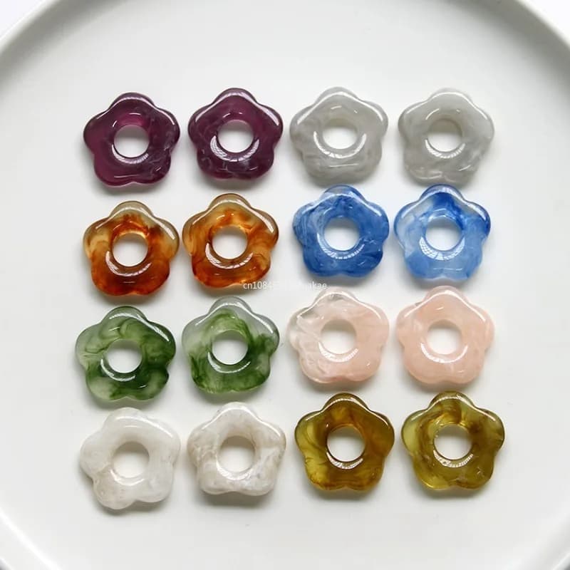 2 ciondoli pendenti con fiori in resina pendenti con margherite vuote per collane, bracciali, orecchini fai da te, accessori per la creazione di gioielli da donna