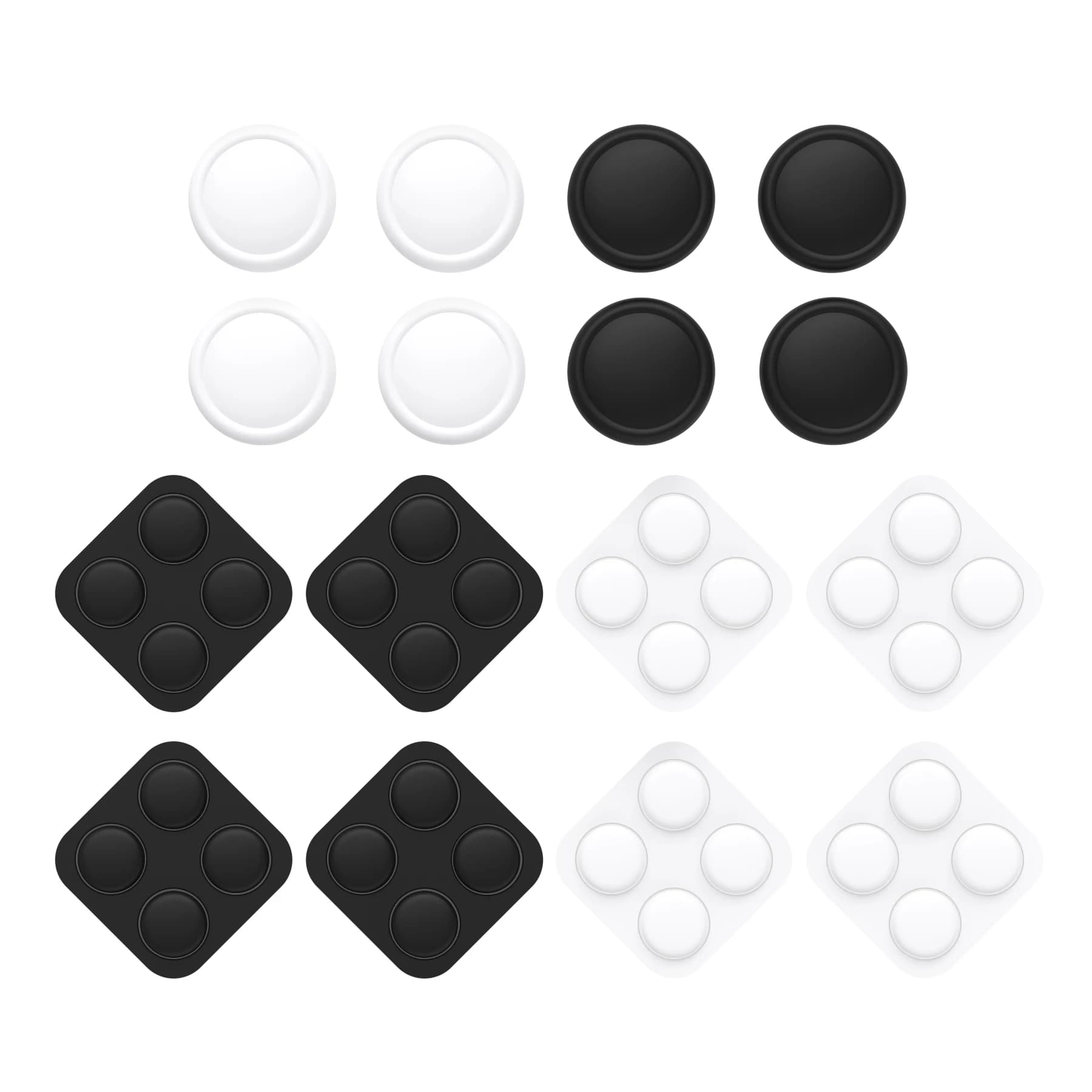 PlayVital Tappi per pulsanti e set di impugnature per pollice per Nintendo Switch 2 – Copri pulsanti direzionali ABXY in silicone e cappucci per joystick