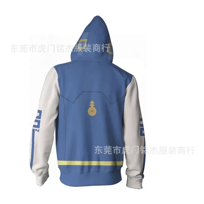Felpa con Cappuccio A'3,v Guilty Gear Bridget Cosplay, Stampa 3D, Unisex, Halloween, Casual, Streetwear, con Zip