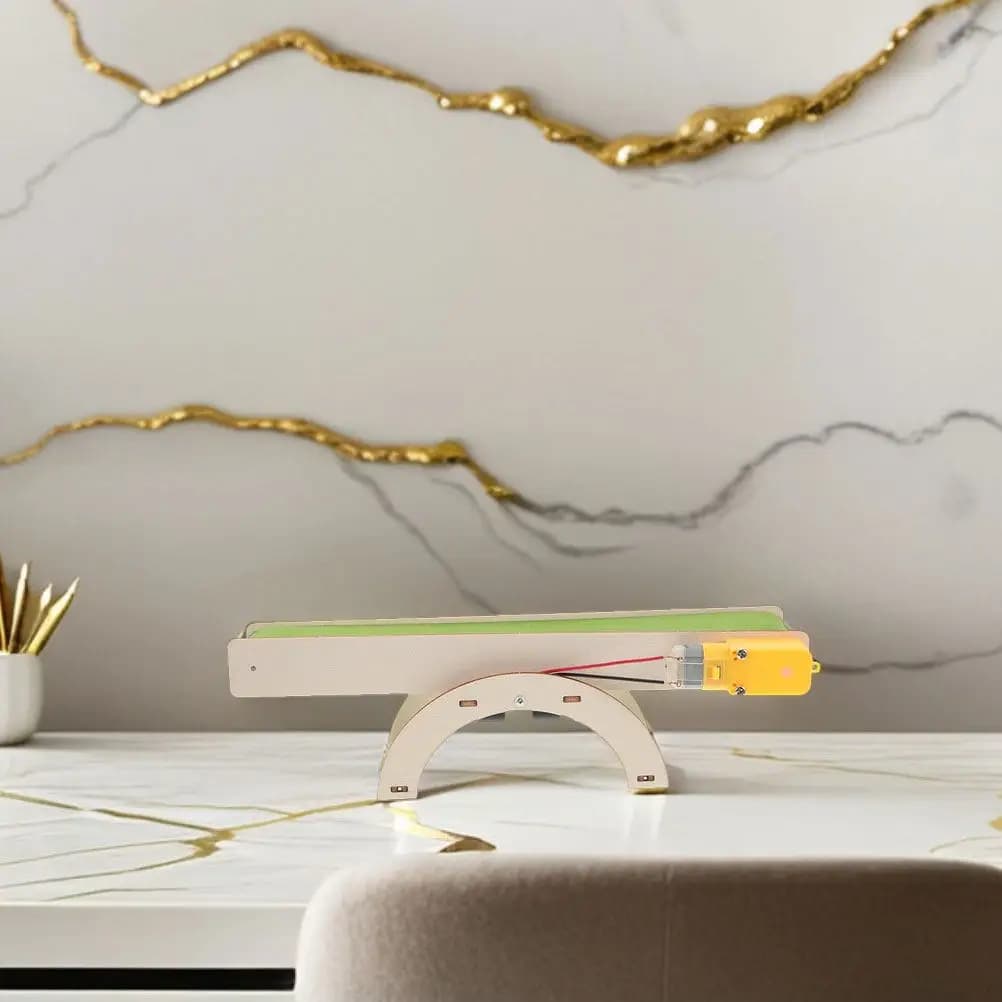 Kit di Assemblaggio Nastro Trasportatore Elettrico 2 Pezzi per Bambini, Gioco Educativo Scientifico Fai-da-Te