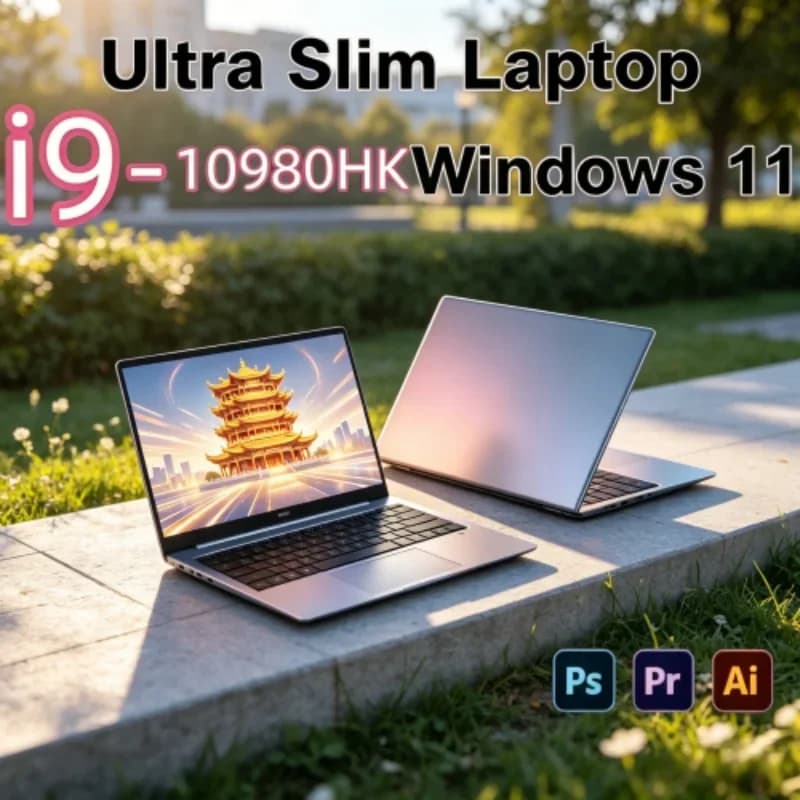 Exalted 2026 Novate 14.1" Laptop Outfitted with I9-10980HK Chip, Willowy FHD IPS 120Hz Coruscant Vivid Screen, Ample 2048GB
