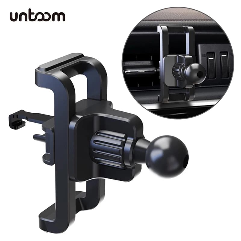 Supporto per cellulare da auto con clip per bocchetta dell'aria, testa a sfera da 17 mm, accessori per montaggio su presa d'aria auto