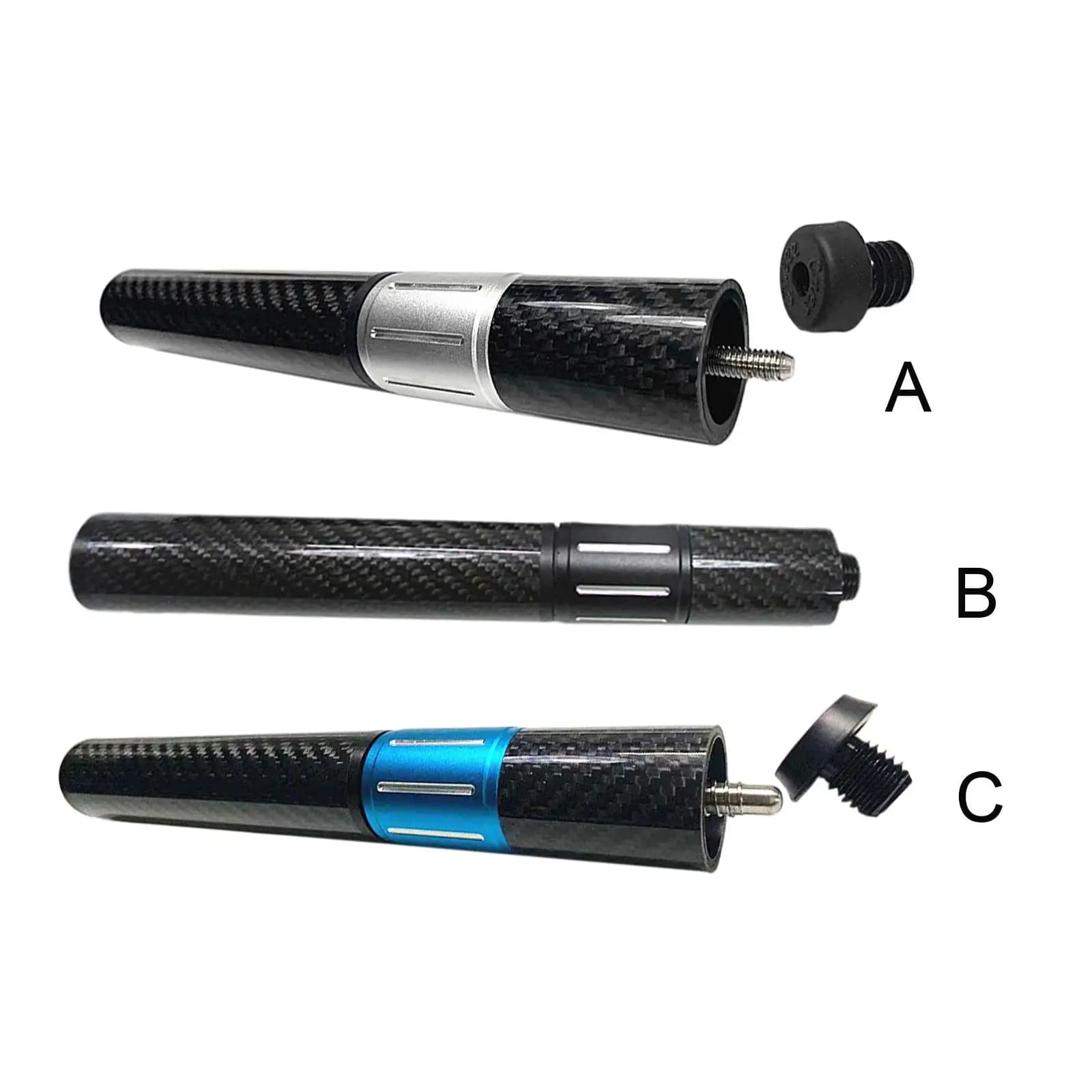 Estensione stecca da biliardo Strumenti allungabili telescopici in fibra di carbonio Parti multifunzione, accessori, maniglia per bastoncini da biliardo e snooker