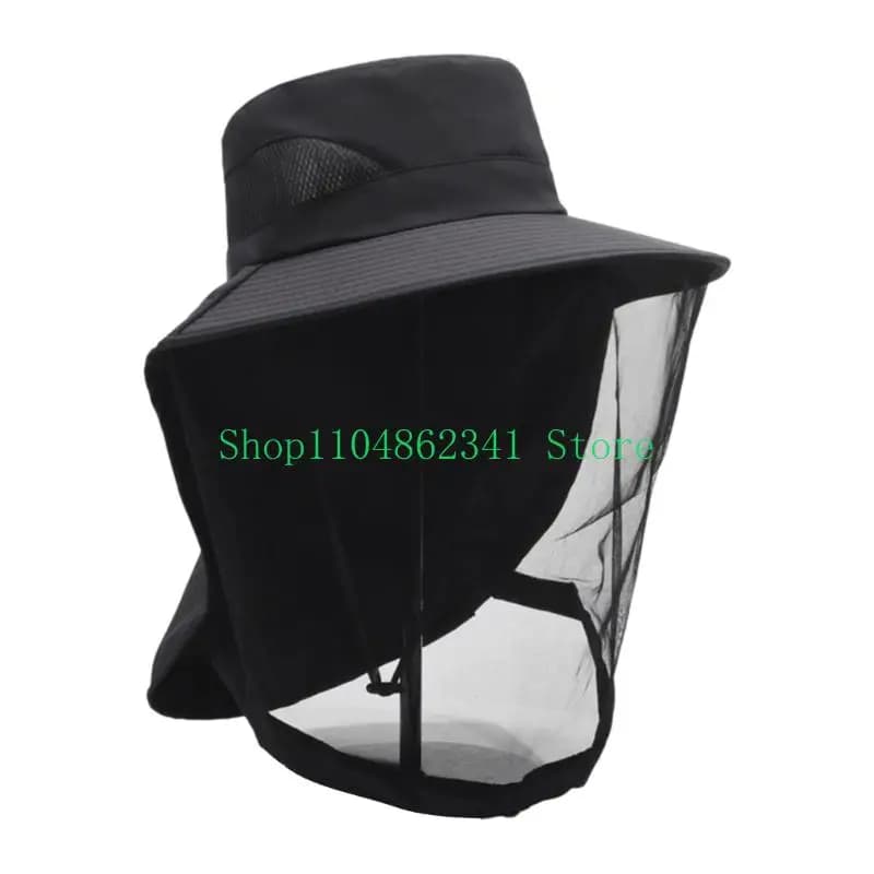 652F MultiPurpose Outdoor Sun Cap With Insect Proof Head Net Fisherman Hat For Camping And Fishing Beekeeping
