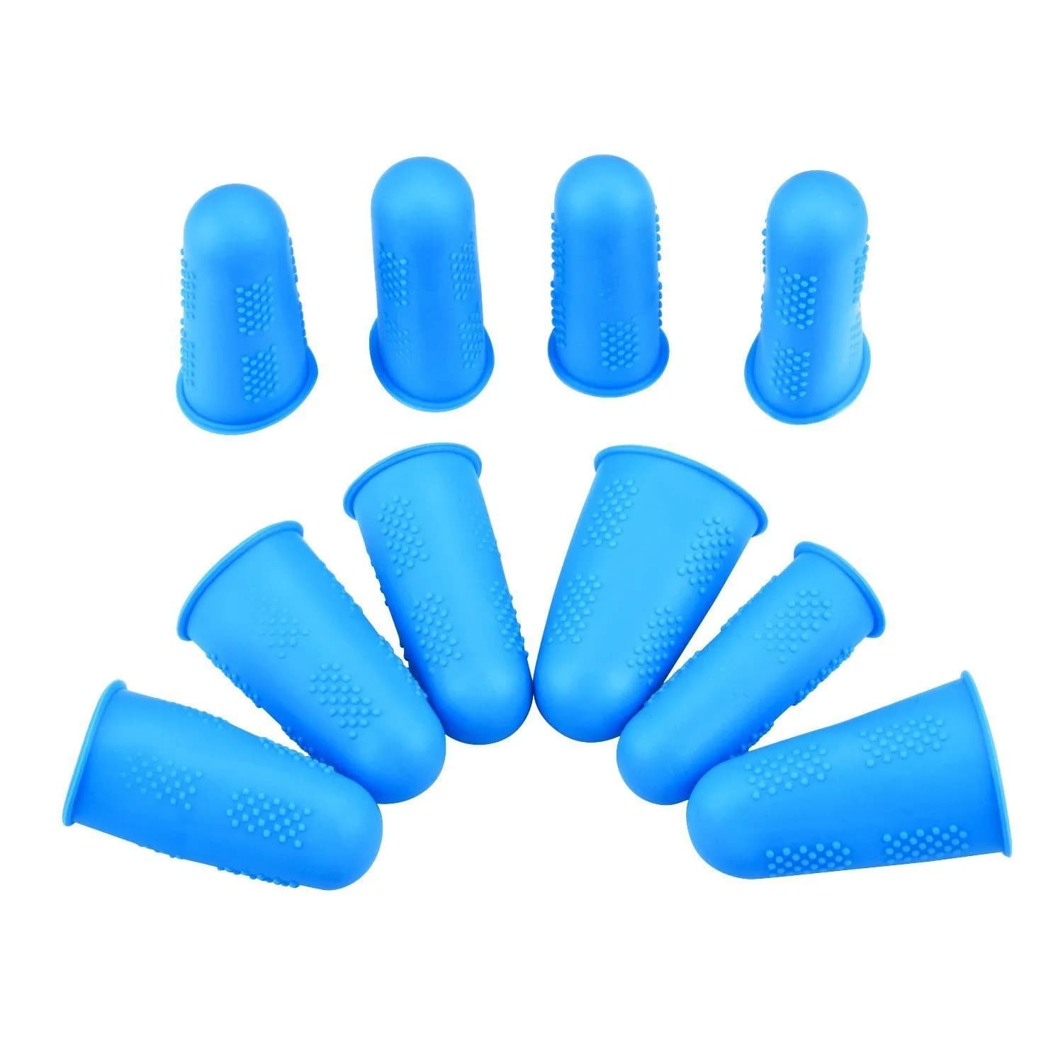 Guanti Protettivi per Dita 3/5 Pezzi, Riutilizzabili in Gomma Naturale, Copridita Antiscivolo in Lattice, Strumento per Nail Art