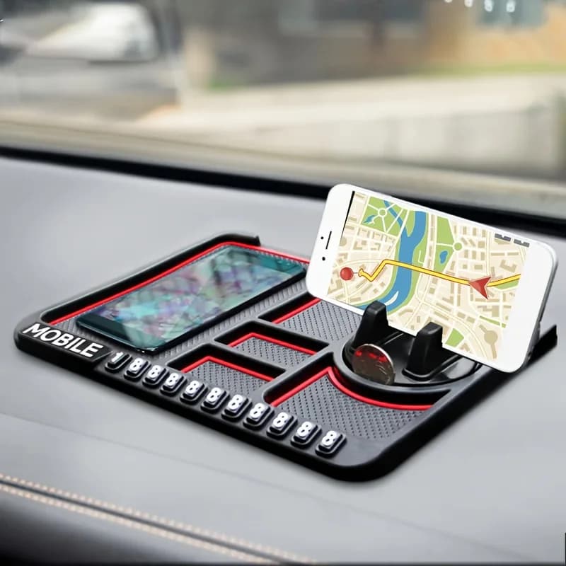 Tappetino Auto Versatile Progettato per Prevenire Scivolamenti, Funziona anche come Supporto per Telefono con Superficie Adesiva