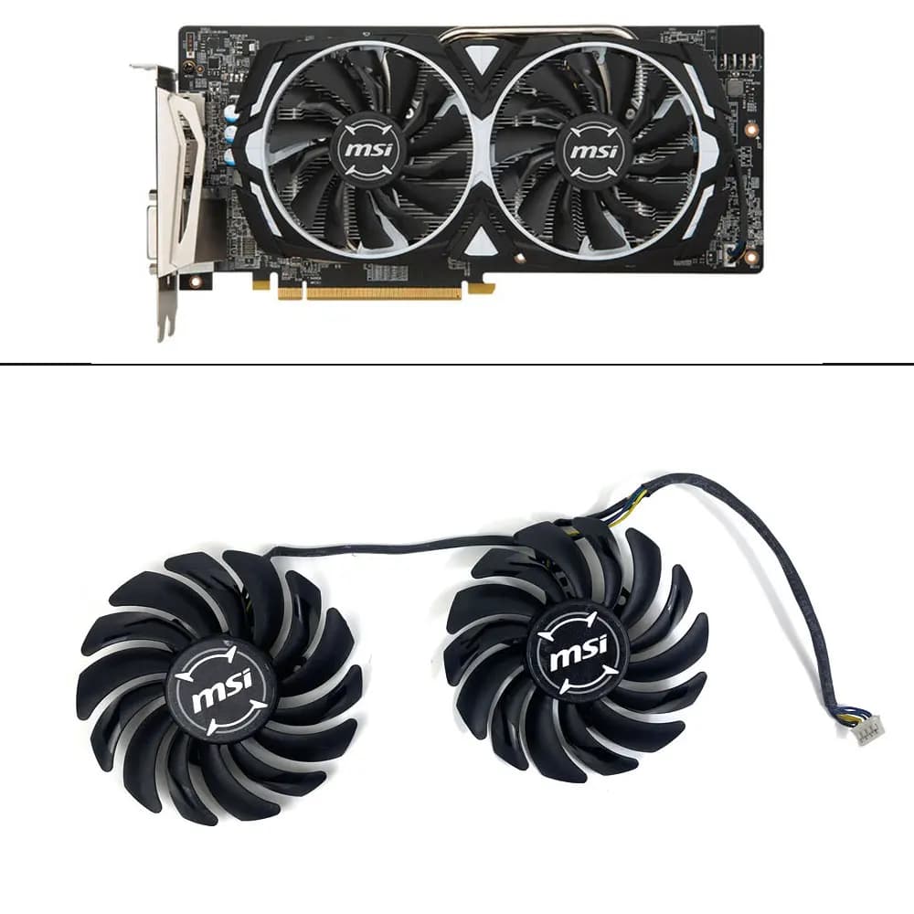 Ventola di raffreddamento della scheda Video del cuscinetto a sfere originale 85MM 4PIN muslimyrx470 480 ventola GPU per MSI ARMOR RX570 RX470 480