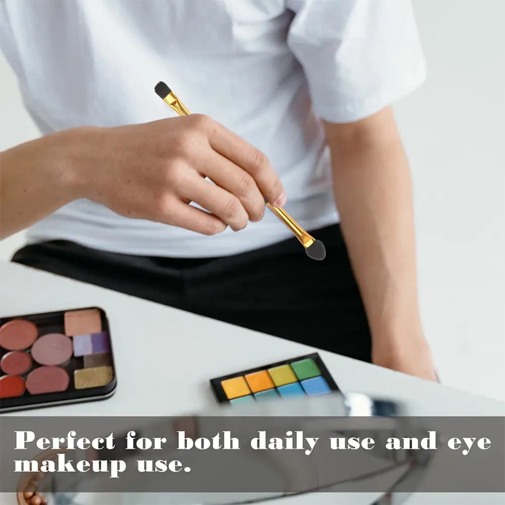 20 shading brushes, makeup tool, double face fiber bristles, portable travel brush for professional daily use for women