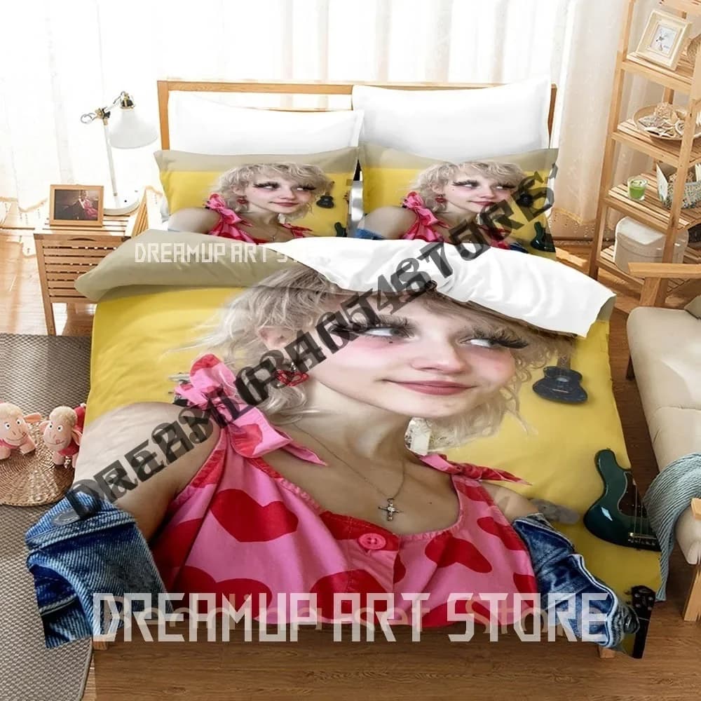 Chloe Moriondo bed linen set with 3D print Queen King Size Single Bed Set Adult Bed Cover Set Bed Linen Anime