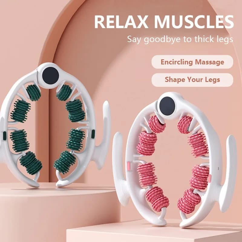 Round Ring Leg Massager Anticellulite Full Body Massage Roller for Neck Shoulder Abdominal Muscle Slimming Massage Tool