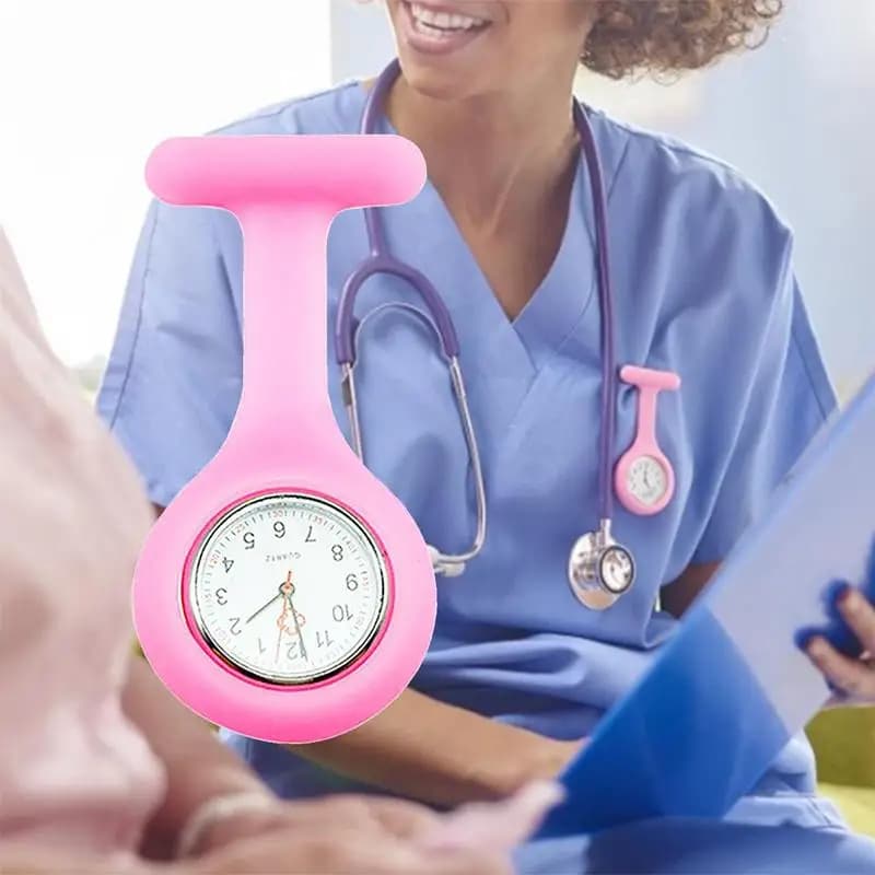 Silicone Nurse Watch Quartz Movement Pocket Watch Brooch For Women Chest Watch