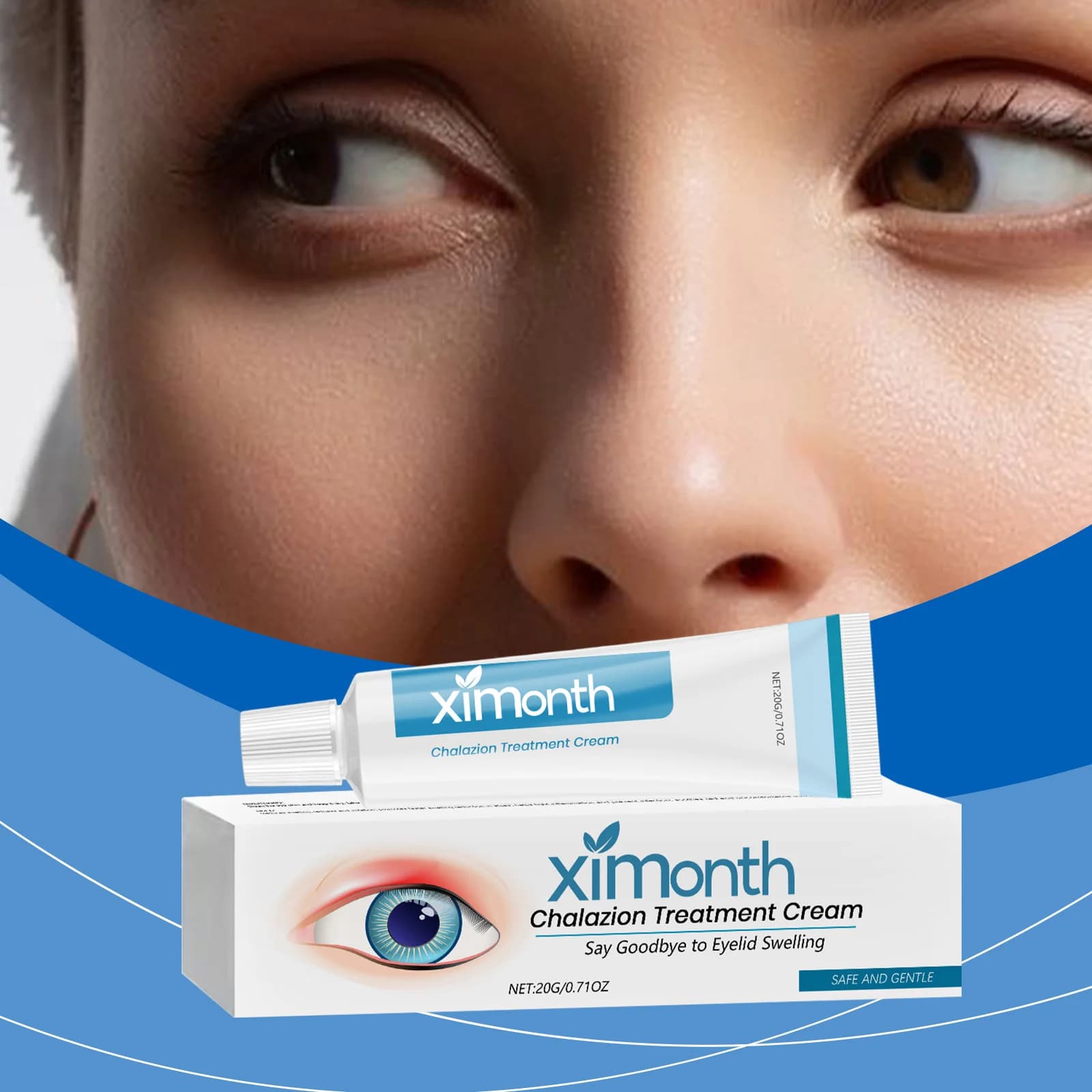 Eye Care Cream, Hydrating & Nourishing Massage Cream for the Delicate Skin Around Eyes, Lightweight & Non-Greasy Daily Eye Care