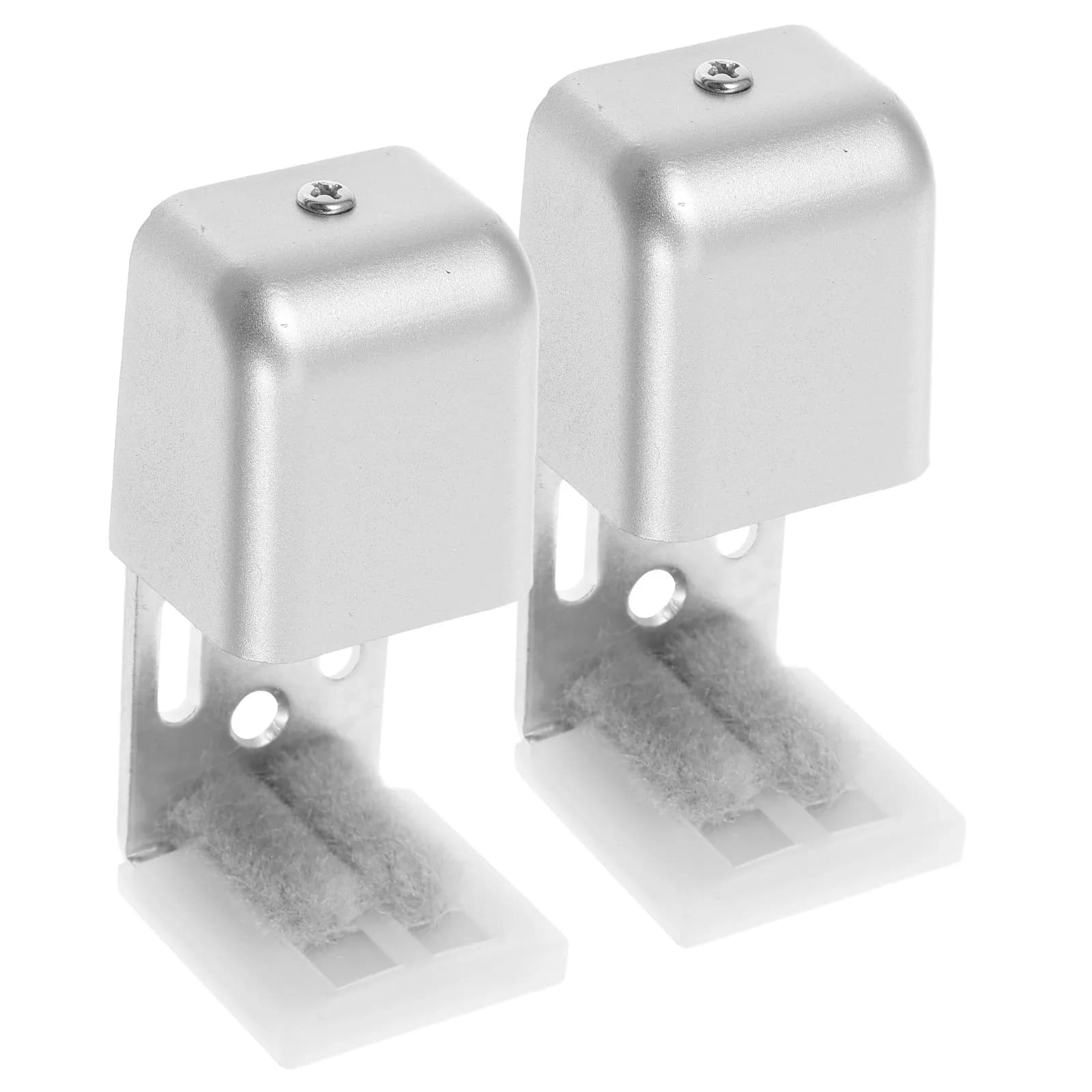 2Pcs Sliding Automatic Door Bottom Guide Automatic Door Stopper for Glass Sliding Doors Simple Installation Precise Guidance