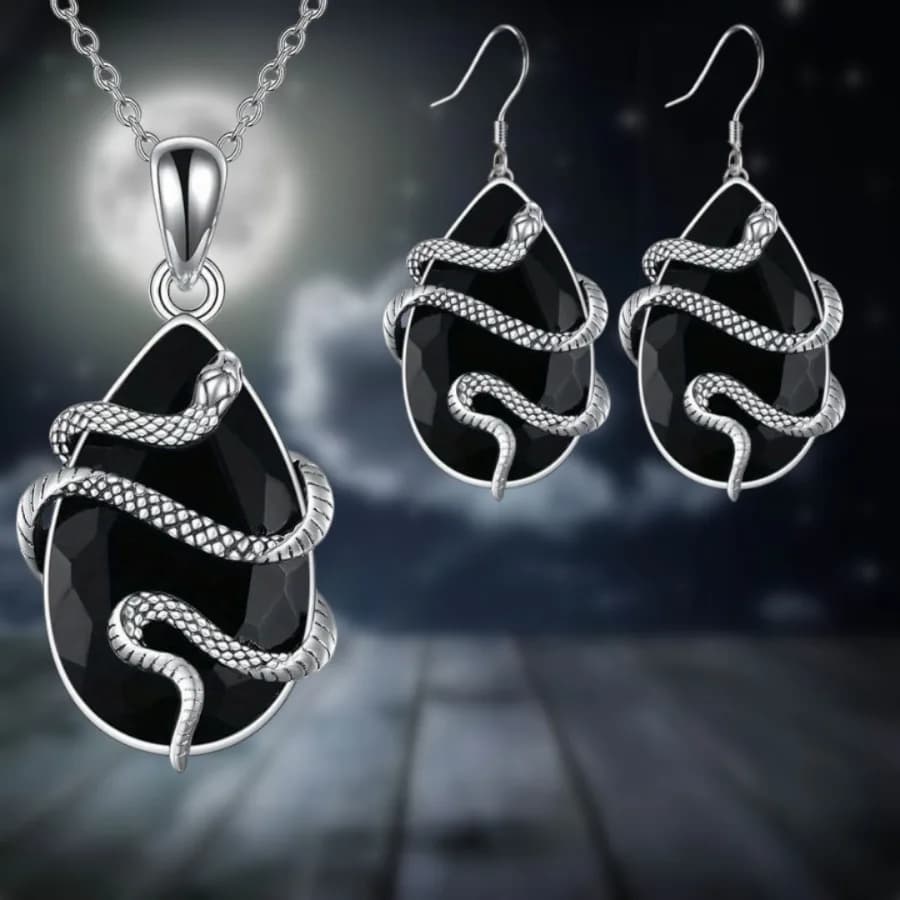 Water Drop Serpentine Jewelry Set Jewelry Set for Women Perfect Christmas Jewelry Gift Anniversary Gift for A Loved One Luxury