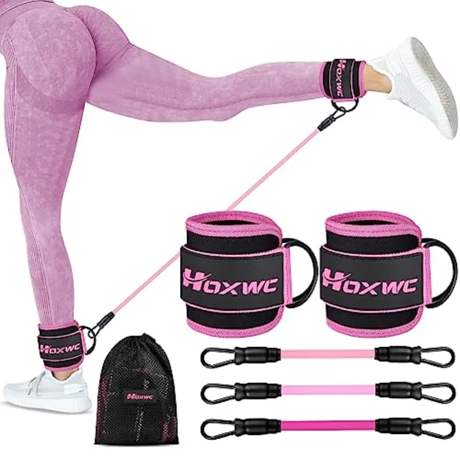 Fasce di Resistenza per Caviglie con Polsini, Bande per Allenamento Gambe e Glutei, Attrezzatura per Esercizi di Kickboxing