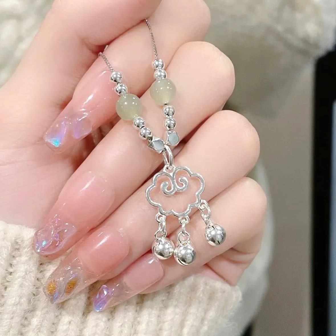Ping An Lock Necklace Bell Ruyi Lock Necklace