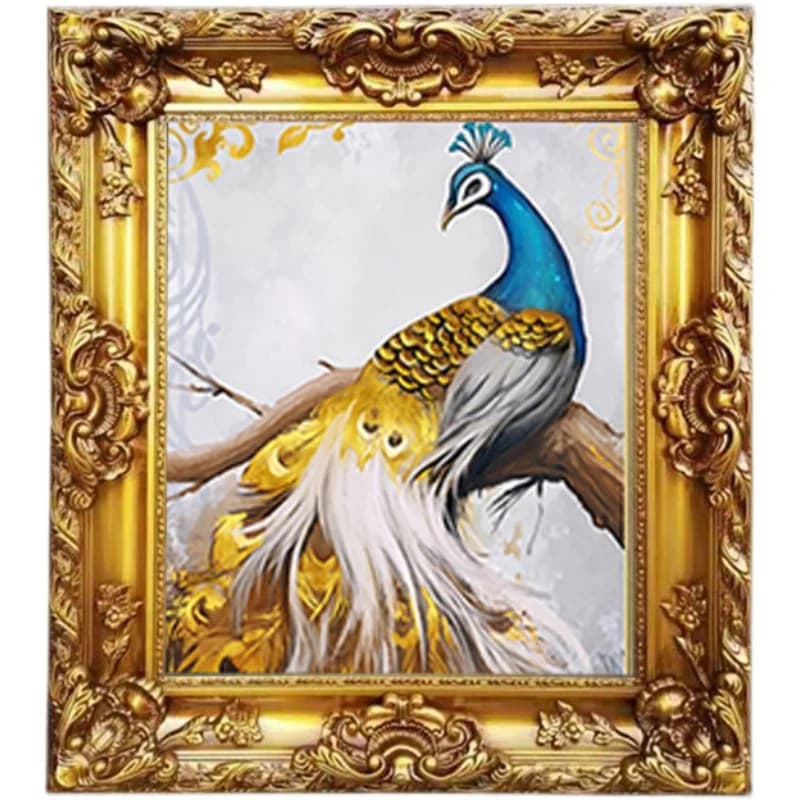 European-Style Solid Wood Oil Painting Frame Retro Carved Wall Decoration Picture Frame Customizable Size