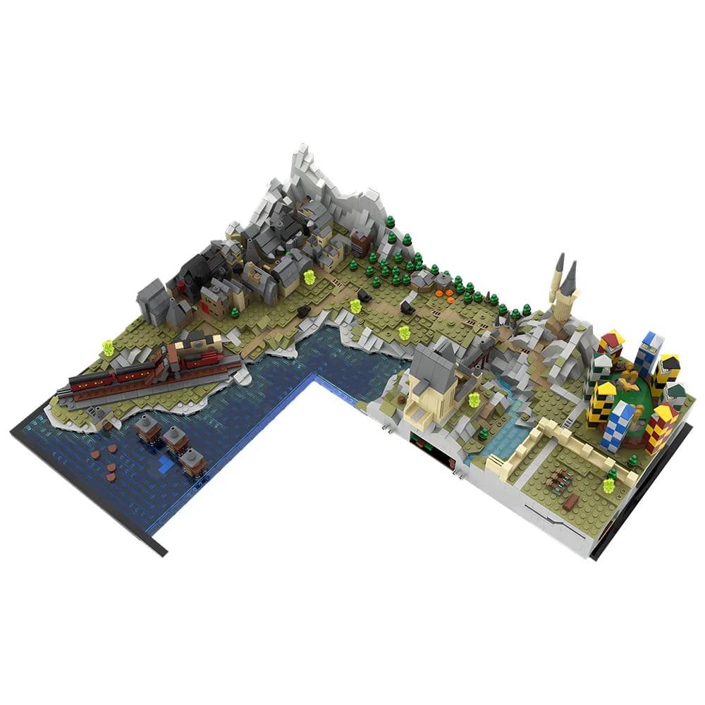 MOC-203377 Castello mago e espansione dei suoni (76419) Blocchi di costruzione Modello Castello medievale Architettura Mattoni Assemblaggio Giocattoli