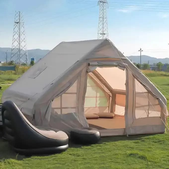 Vendita calda! Tenda da campeggio esterna in cotone con apertura automatica ad aria gonfiabile quadrata da 6,3: sconto nel tempo limitato