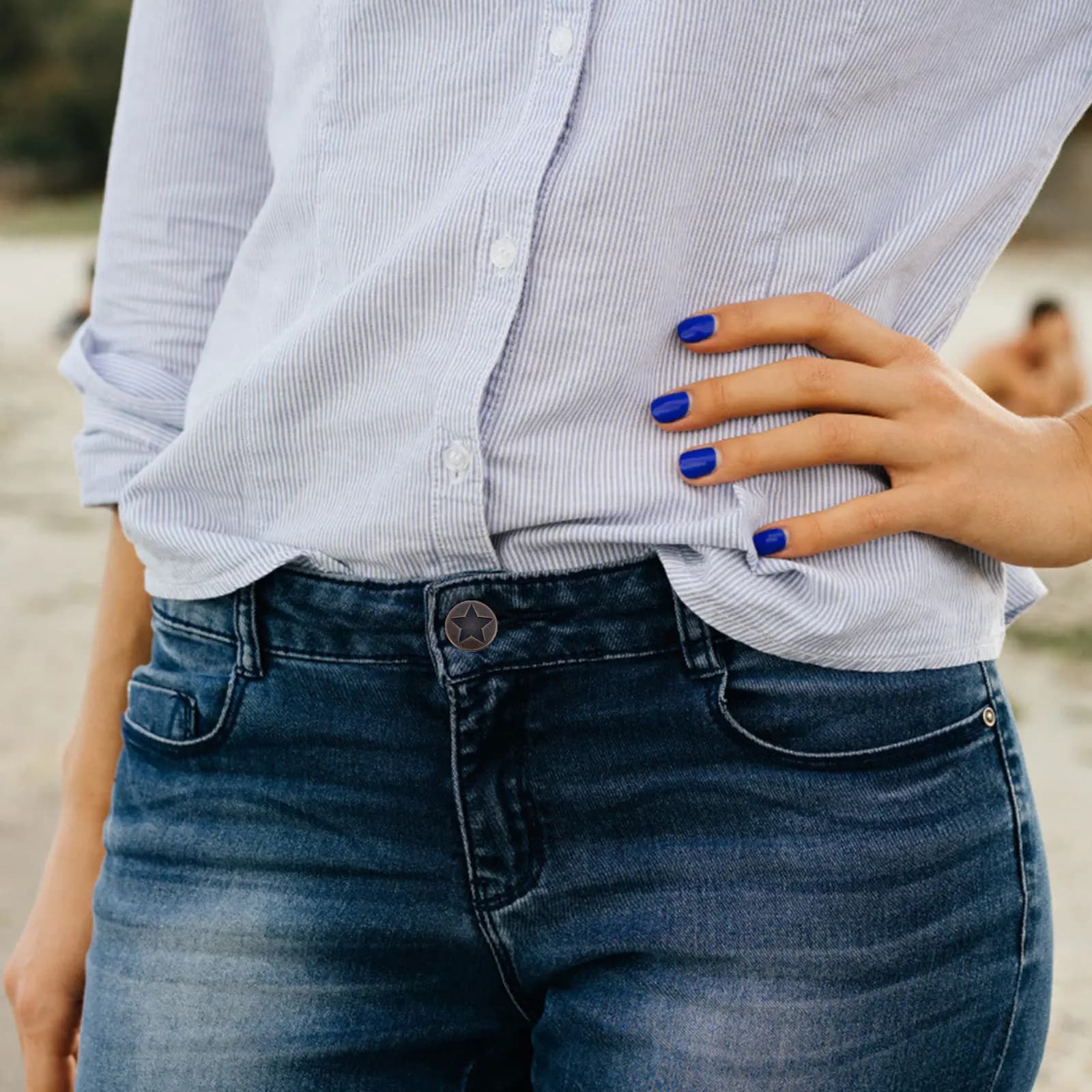 25 Set di Bottoni a Pressione, Kit di Chiusure per Pantaloni, Fibbie Senza Cuciture, Bottoni Rimovibili, Accessori di Ricambio per Jeans, Giacche e Cappotti