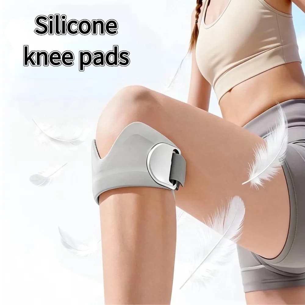 Patella Knee Strap for Women Adjustable Silicone Knee Support Sports Protector for Running Jump Rope Fitness Meniscus PainRelief