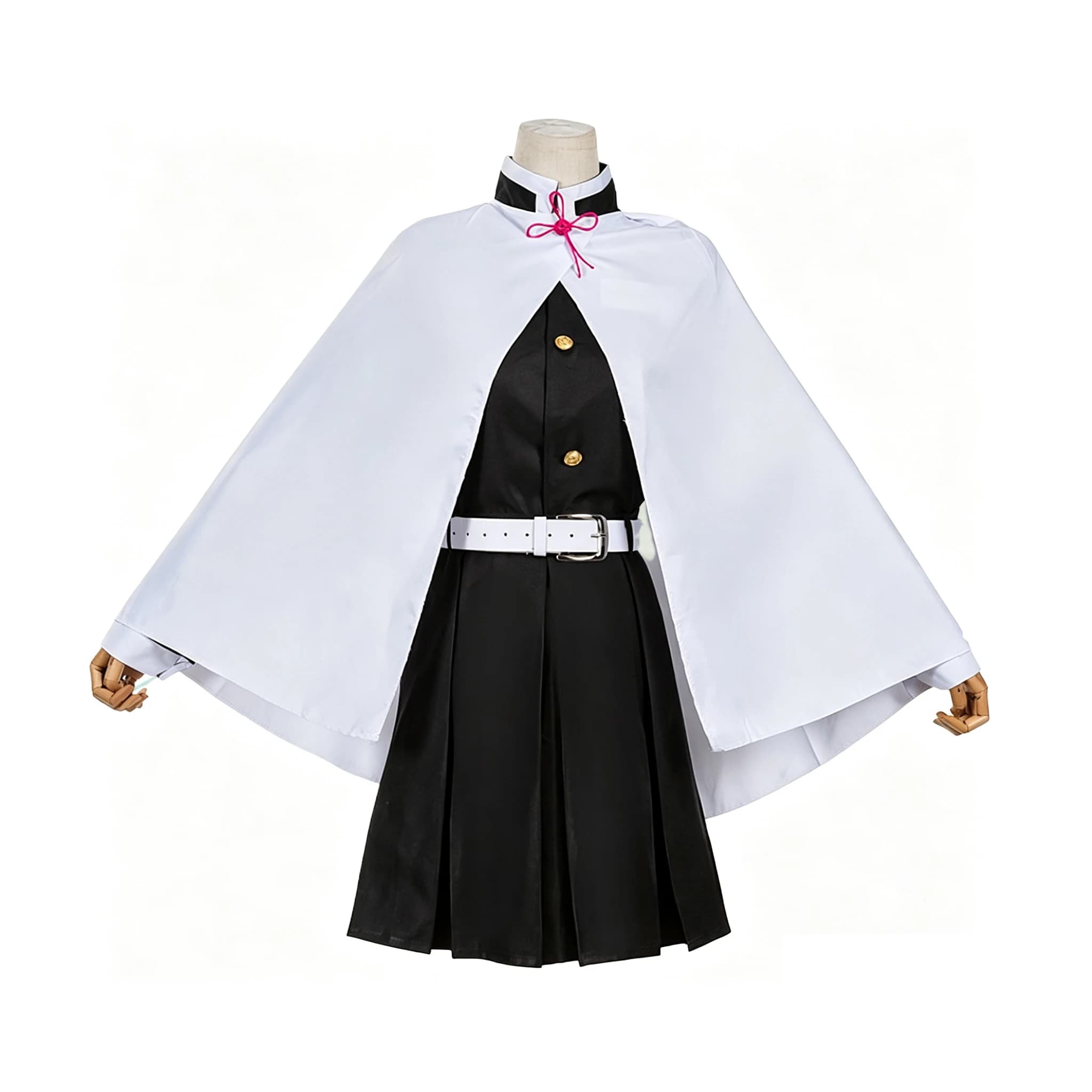 Anime Cosplay Costume Kanao Tsuyuri White Haori Japanese Butterfly Hairpin Uniform Loose Dress Belt Halloween Women
