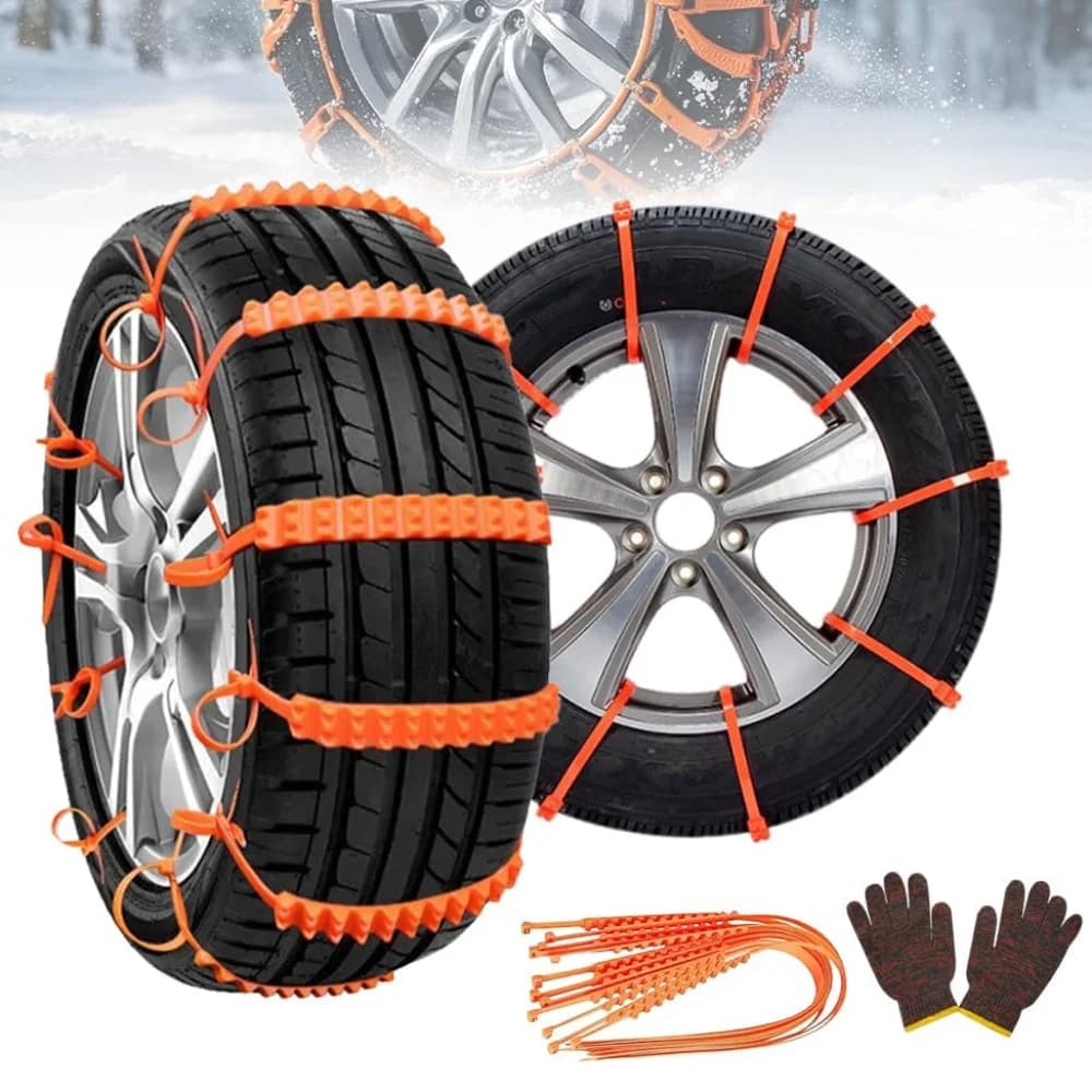 Catene per pneumatici da neve antiscivolo universali Nuove fascette per cavi in plastica antiscivolo di emergenza portatili Catene per pneumatici da neve per camioncino