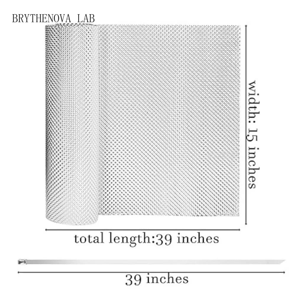 Embossed Aluminum Exhaust Heat Shield Sheet for Vehicle Thermal Protection and Barrier Heat with Cable Metal Tie Attachments