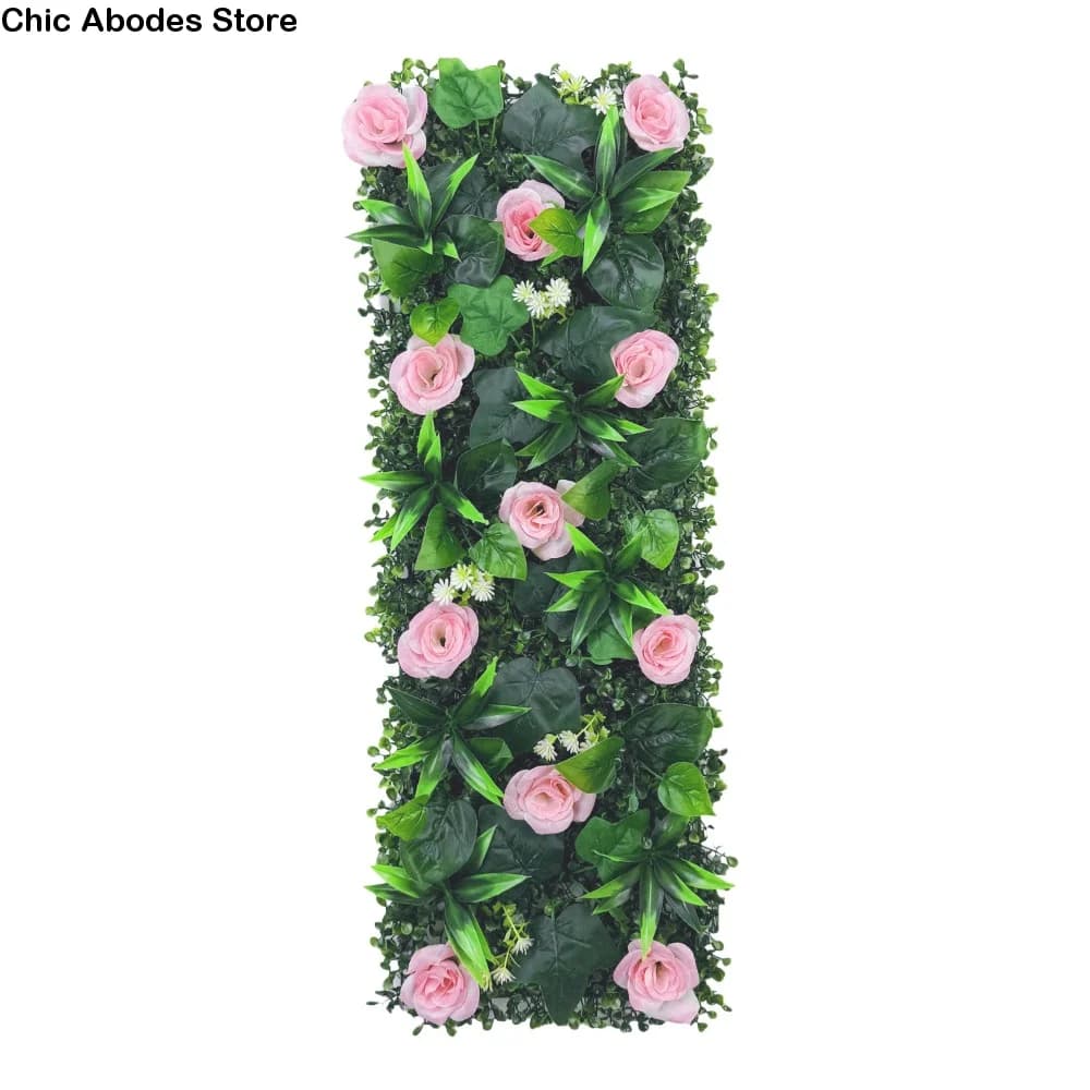 DIY Artificial Plant Wall Panel 75x25cm UV Protection Artificial Eucalyptus Carpet Green Lifelike Simulation Maple Plant Sheet