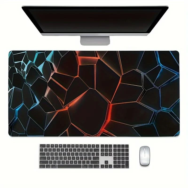Un grande tappetino per mouse da gioco con cuciture, base in gomma antiscivolo, tappetino per mouse da gioco impermeabile, lavabile, allungato e ispessito