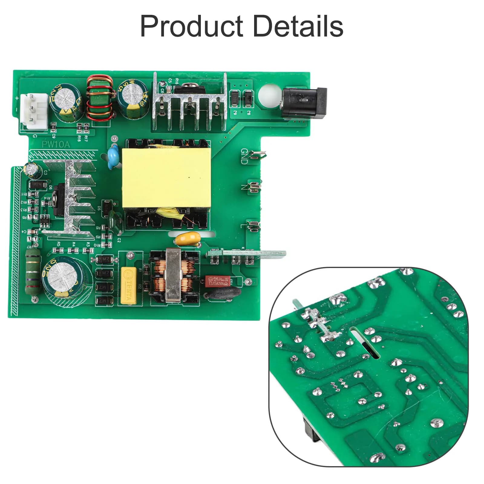 Saldatore Elettrico con Alimentatore Verde, Temperatura Costante di Precisione 24V 4.5A, Riscaldamento Rapido a Piena Potenza