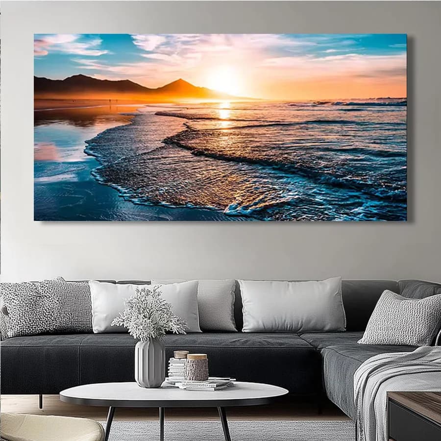 Beautiful Sunset diamond painting kit The Great Wave Beach Blue Sea diamond embroidery full drill mosaic Wall picture Home Decor