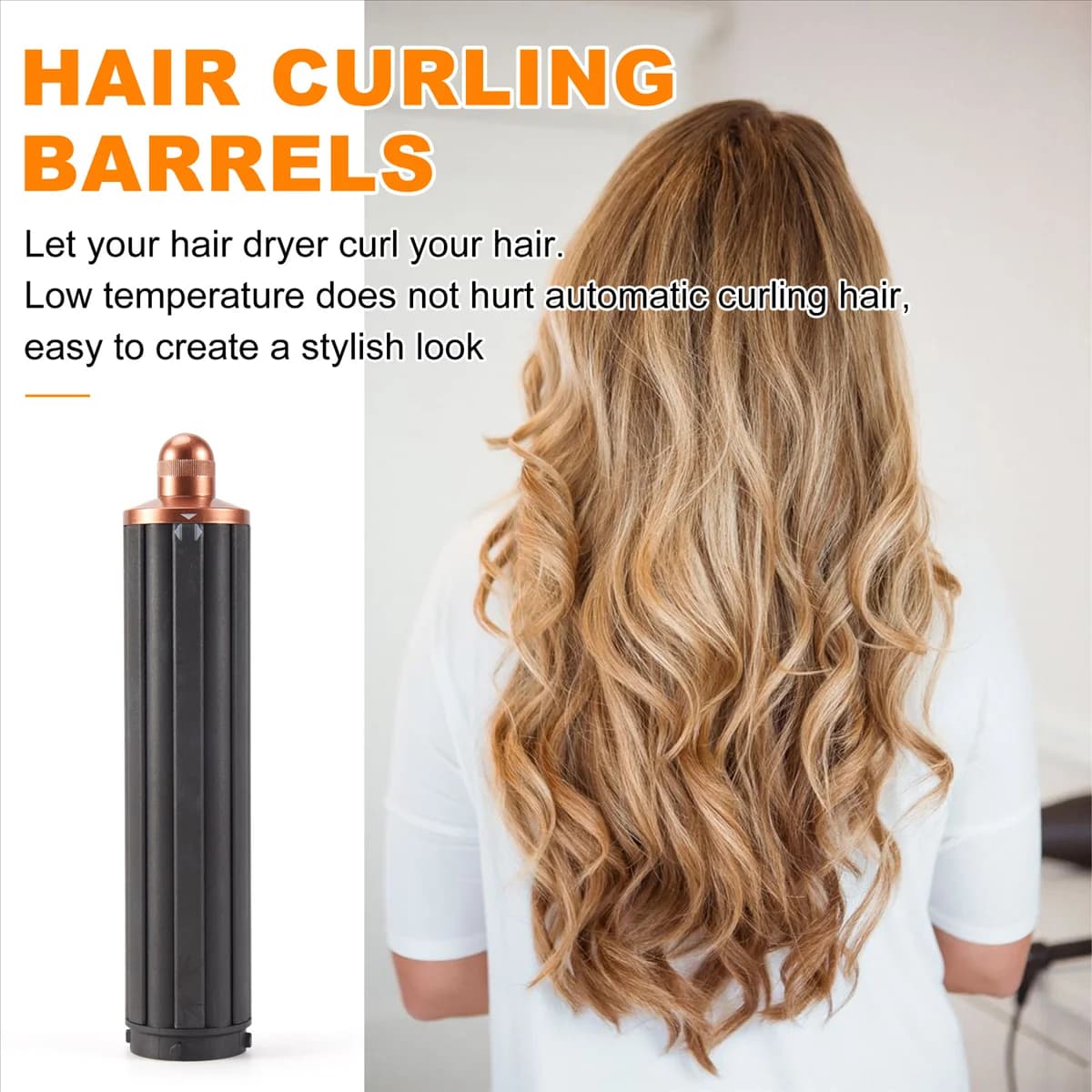 1PCS 2In1 Barriers for curling 40MM long hair for Dyson Airwrap Supersonic Hair Dryer for Automatic curling E
