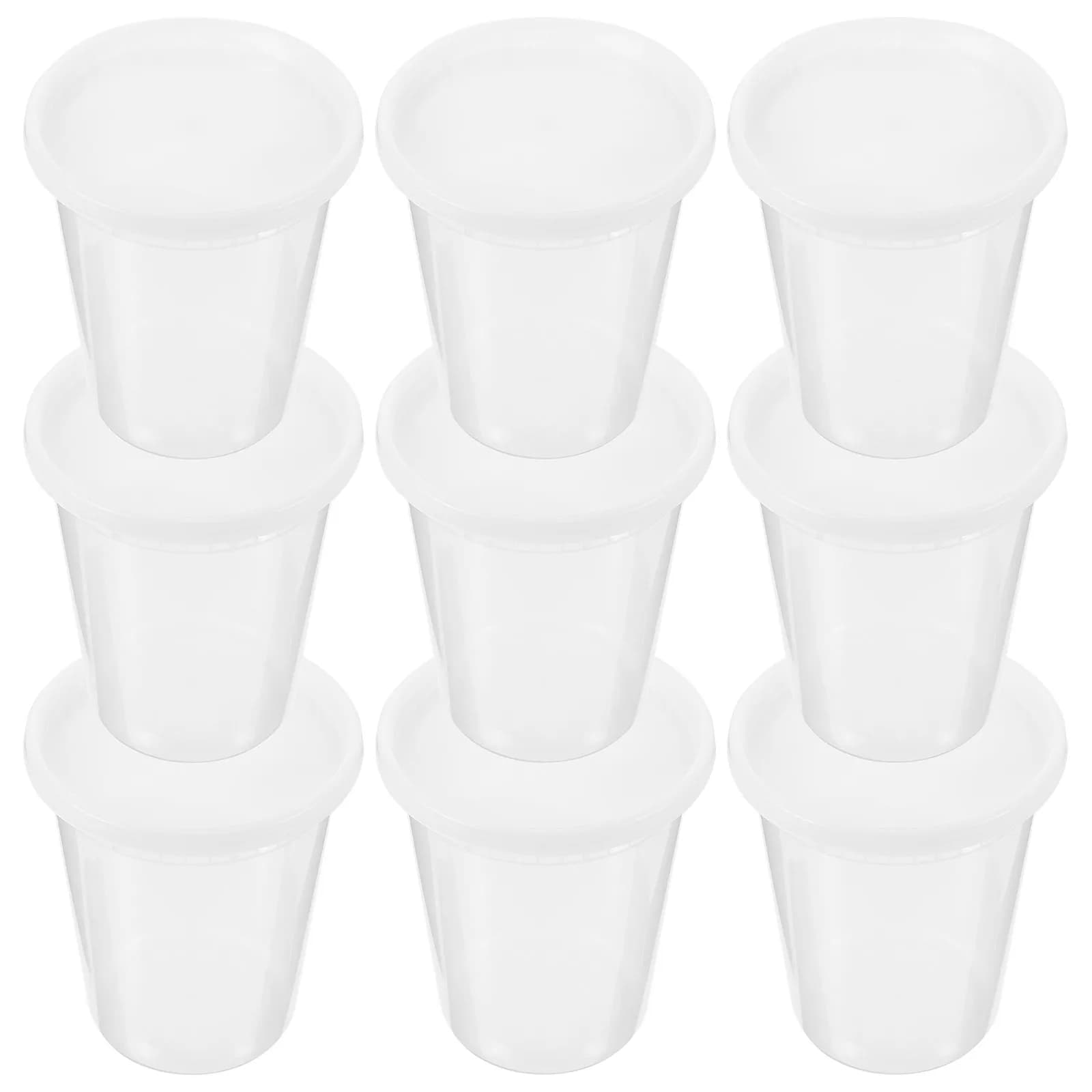 Set di 15 Contenitori per Alimenti da Asporto, Grandi Coppette Monouso per Condimenti con Coperchi, Ideali per Picnic, Campeggio e Preparazione Pasti