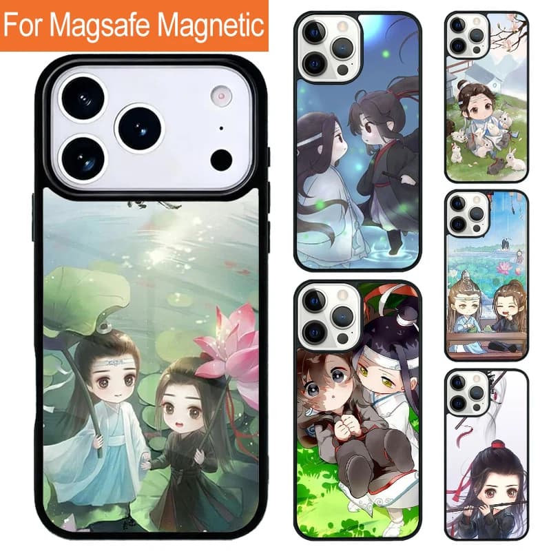 Cover Magnetica The Untamed Lan Zhan Wei Ying per iPhone 17 Pro 16 15 13 12 11 Pro Max Air 14 Plus con MagSafe