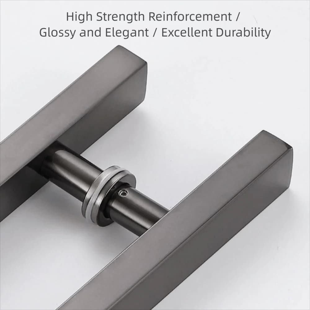 Maniglie per Porte in Acciaio Inox, Maniglia per Porta in Vetro Opaca, Pomello per Porta Rinforzato, Maniglia Quadrata per Porta Scorrevole in Vetro
