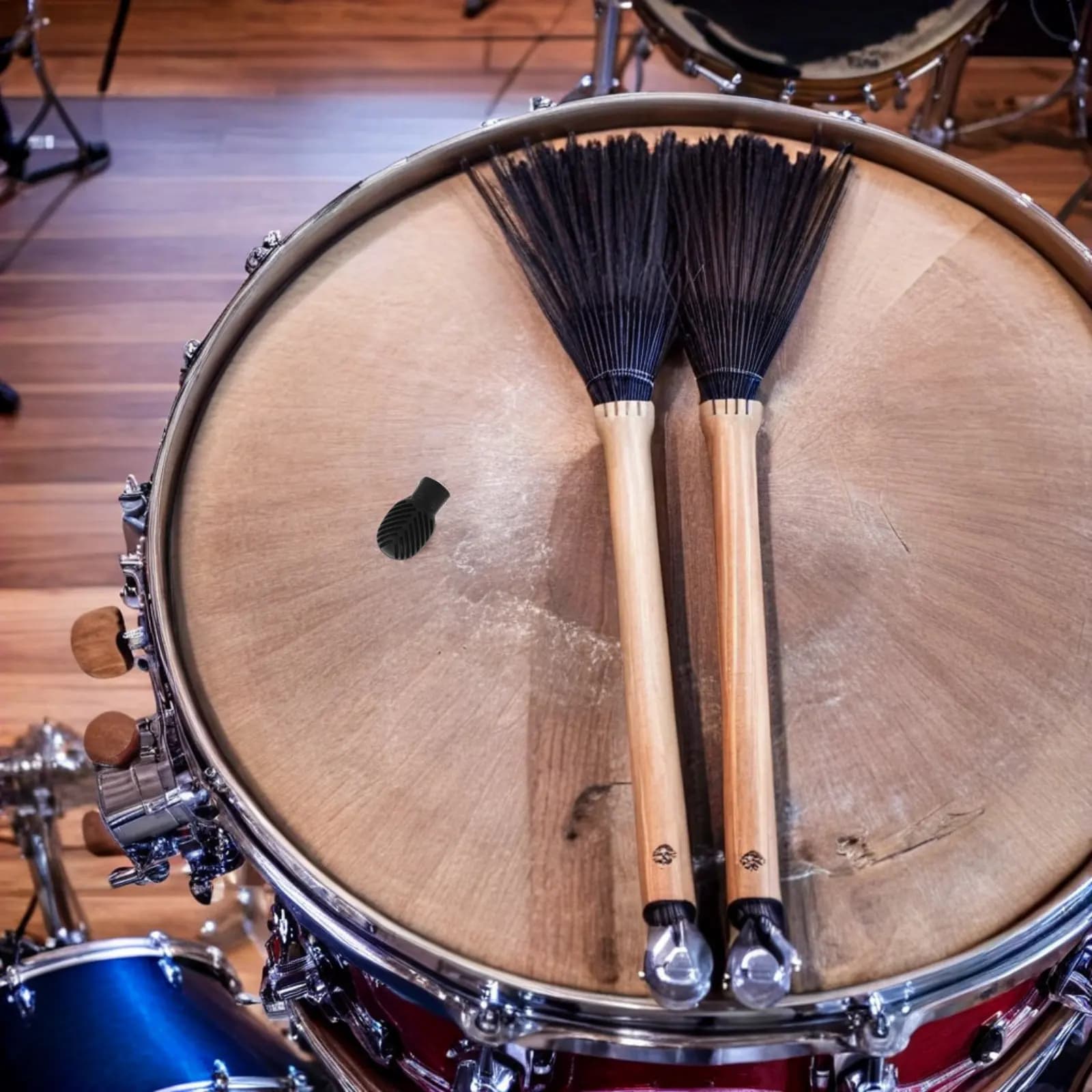 4Pcs Drumstick Silent Practice Tips High Elastic Silicone Noise Reduction Drum Mute Pads Drumstick Accessories for Students Home