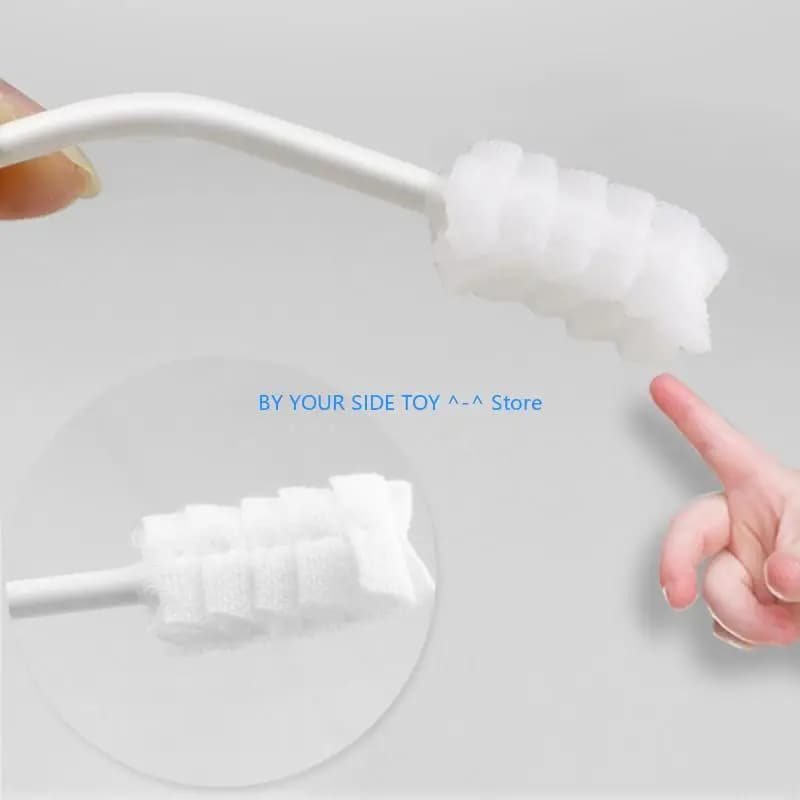 30 Pz/scatola Pulisci Lingua Del Bambino Garza Usa E Getta Spazzolino Da Denti Asta Carta Infantile Pennello Per Pulizia