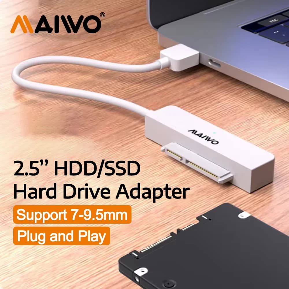MAIWO Cavo per disco rigido Easy Drive Cavo adattatore SATA a USB Lettore convertitore per disco rigido esterno da 2,5 pollici 8TB per HDD/SSD da 2,5''